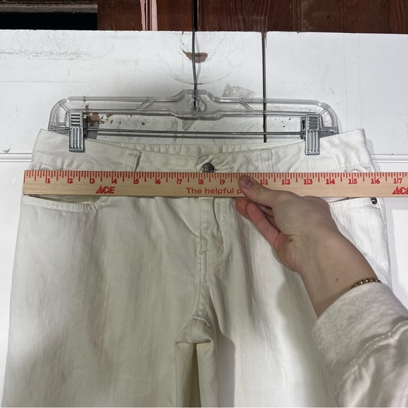 Michael Kors Bootcut Flare Jeans White Size 2 Mid Rise Spring Flare Casual - Picture 3 of 9